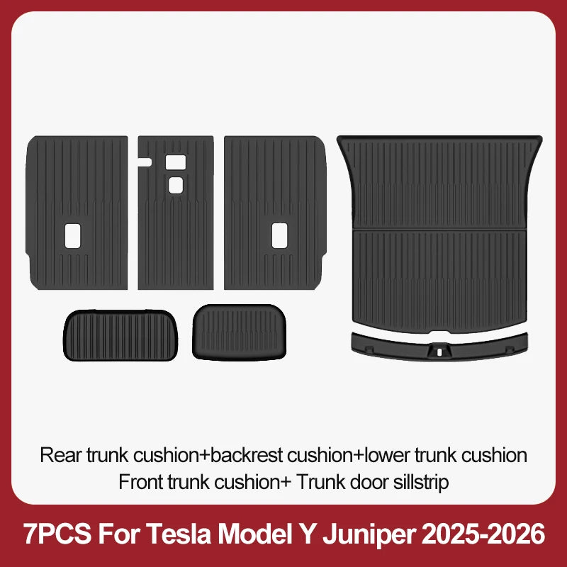 TPE Floor Mats & Luggage Mat for Tesla Model Y Juniper Premium / Performance (2025+) | All-Weather Set