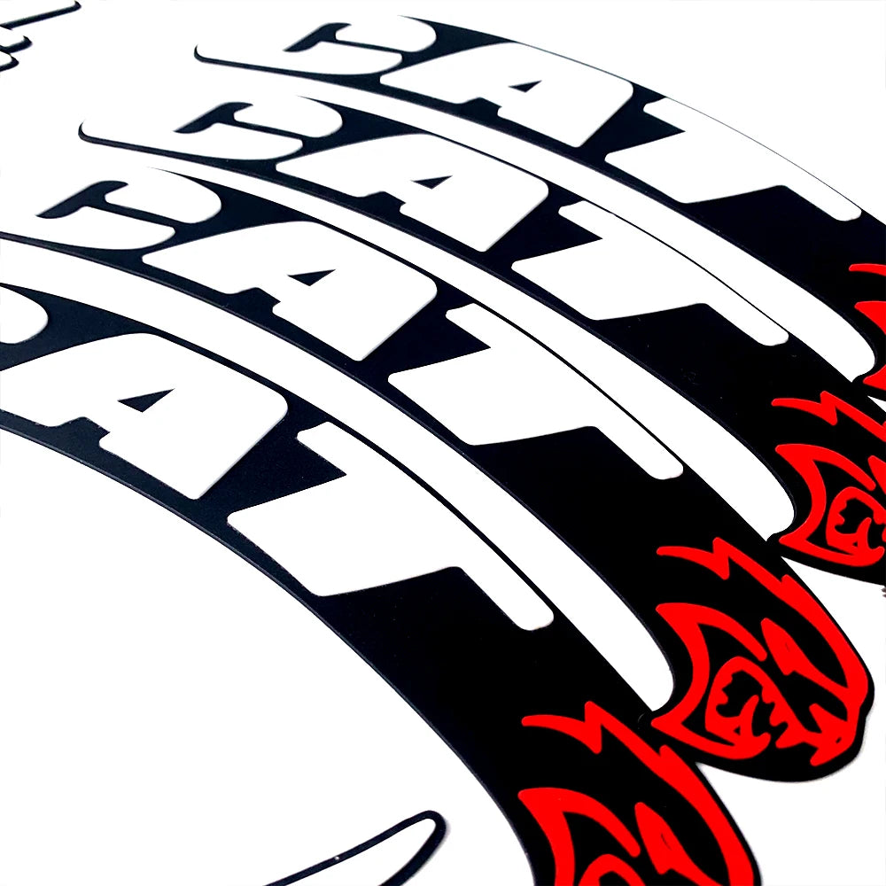 SRT 3D Rubber Permanent Tire Lettering Sticker | Universal Wheel Tuning