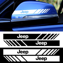 Rearview Mirror & Body Badge Emblem Decal for Jeep Renegade | 2-Piece Vinyl Sticker Set