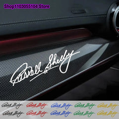 Carroll Shelby Interior & Window Vinyl Decal for Ford Mustang | 2-Piece Sticker