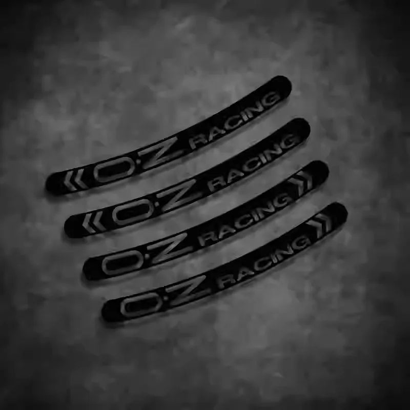 4x Racing Wheel Hub Tire Rim Decoration Sponsor Decal | PVC Sticker