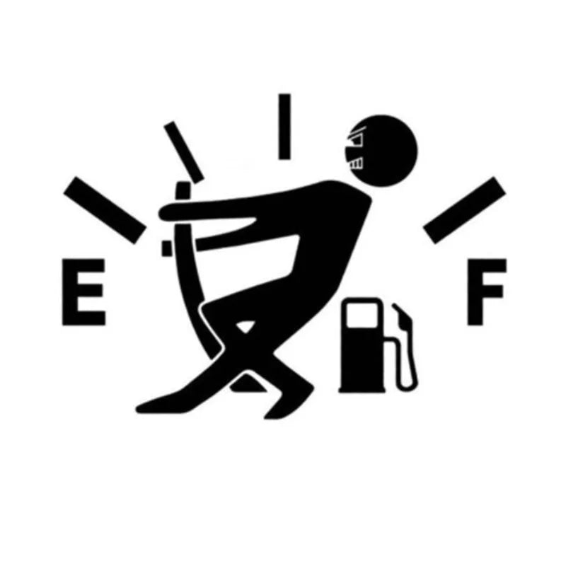 Funny Empty Petrol Cap Fuel Tank Sticker - Vinyl Car & Motorbike Side Decal Graphic