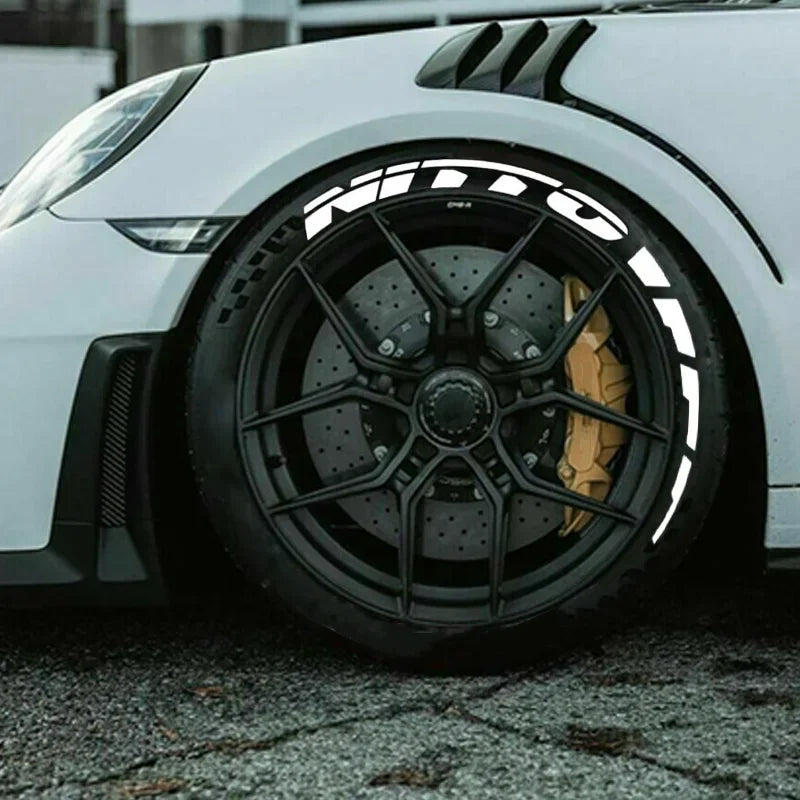 NITTO 3D Waterproof Tire Wheel Lettering Sticker | OLPAY Personalized