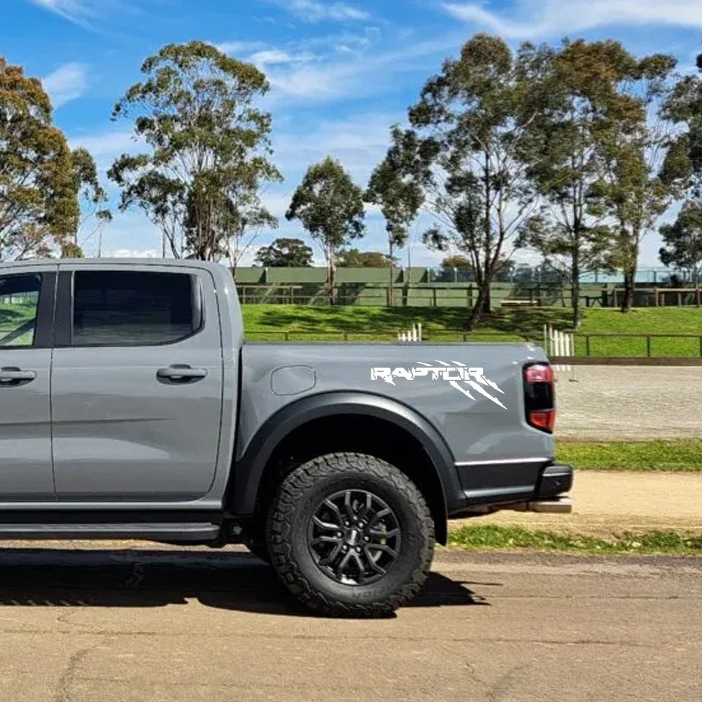 Claw Style Truck Bed Side Decal for Ford F-150 / Ranger Raptor | Pickup Vinyl Graphics 2-Pack