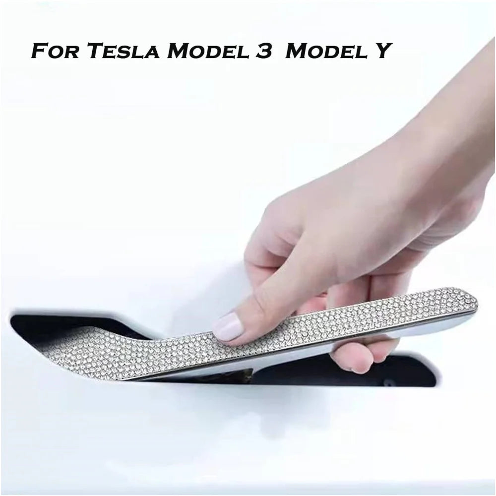 Bling Crystal Rhinestone Door Handle Cover for Tesla Model 3/Y | Trim