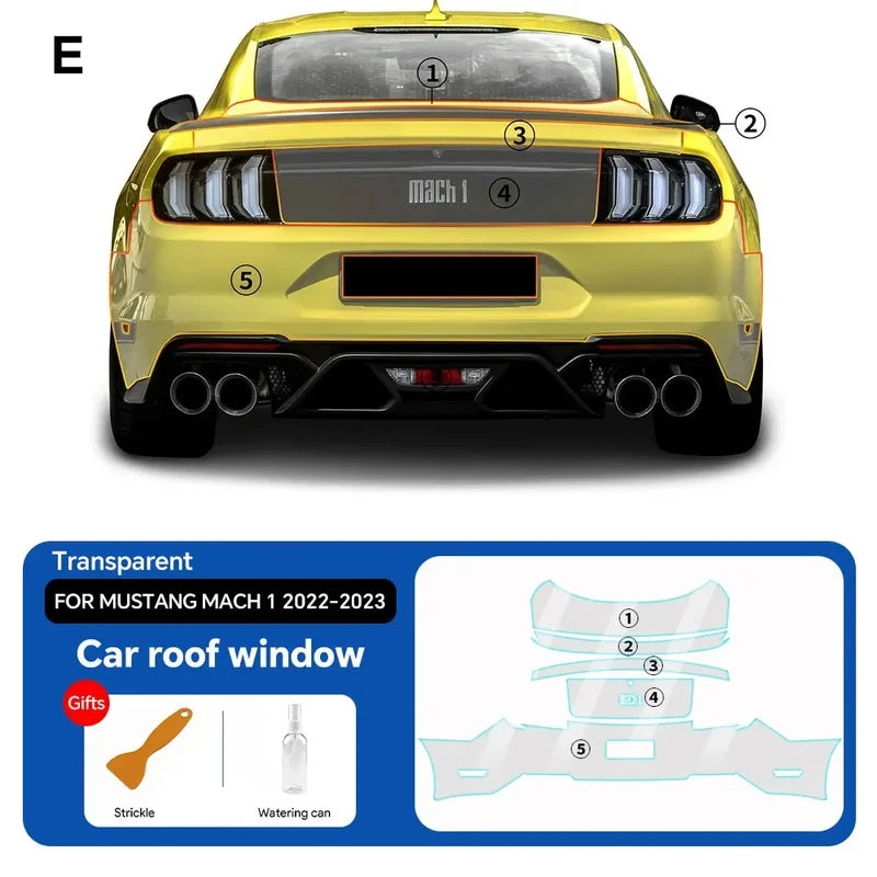 TPU Pre-Cut Sticker for Ford Mustang Mach 1 2022-2023 – Clear Paint Protection Film Kit