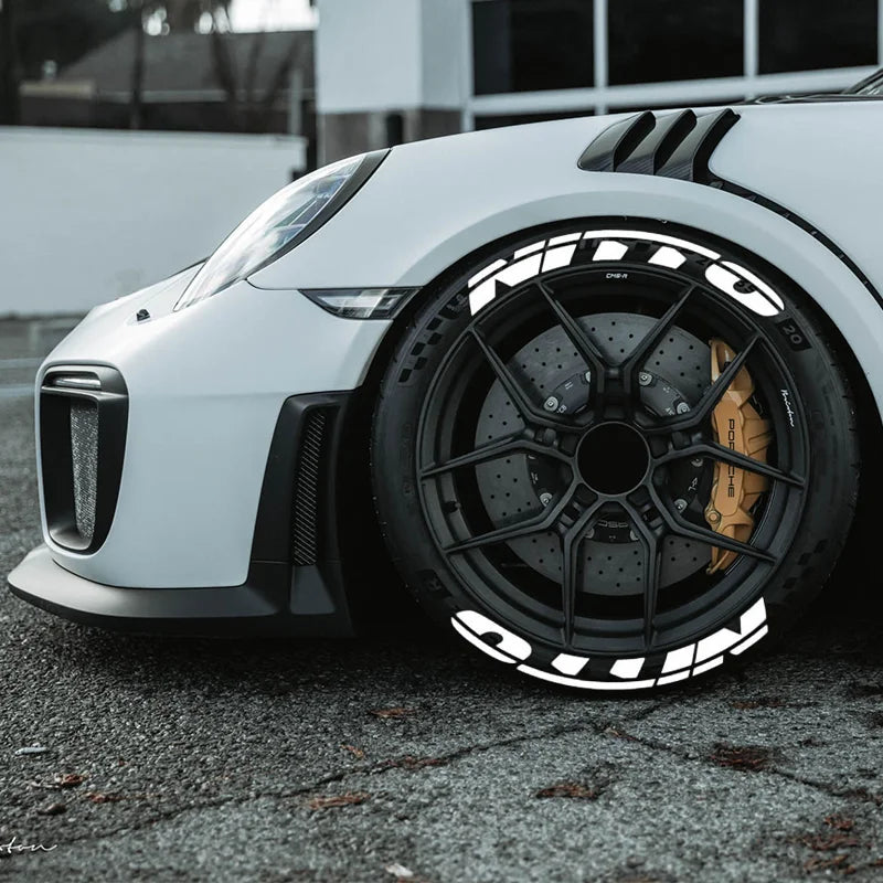 NITTO 3D Rubber Stereo Waterproof Tire Letter Sticker | Car & Moto