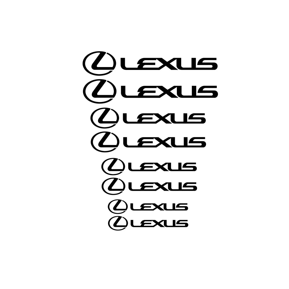 8PCS Lexus Text Brake Caliper Decals – High Temp Heat-Resistant Vinyl Stickers