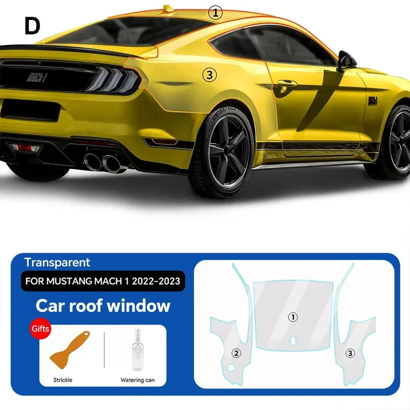 TPU Pre-Cut Sticker for Ford Mustang Mach 1 2022-2023 – Clear Paint Protection Film Kit