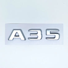 Cargar imagen en el visor de la galería, A35 Turbo 4MATIC Silver/Black Letters Emblem for Mercedes-Benz AMG | Fender / Trunk Badge