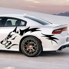 Wolf Side Body Decal | 2-Piece Waterproof Self-Adhesive Vinyl Animal Sticker