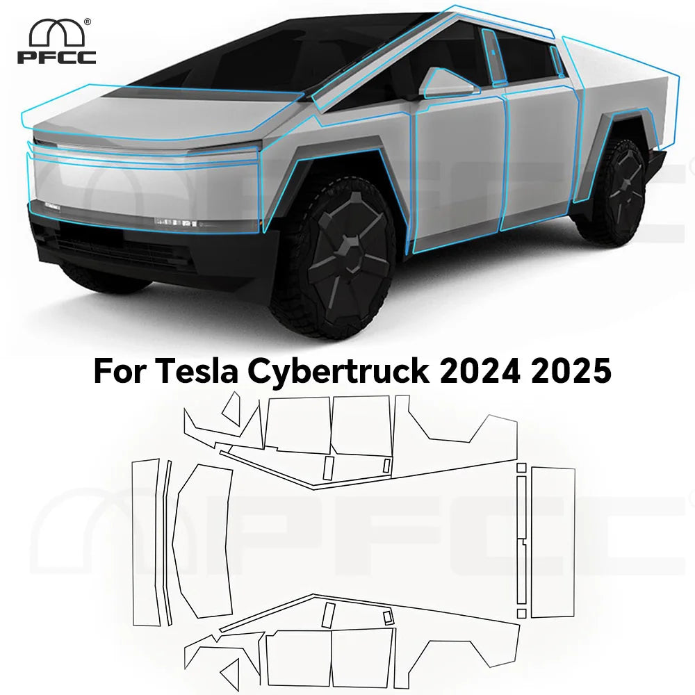 Precut PPF Clear Bra for Tesla Cybertruck (2024–2026) | 9-Mil TPU Paint Protection Film