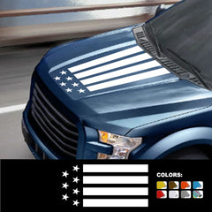 USA Stripe Engine Hood Decal for Ford F-150 Raptor | Matte Vinyl Film Truck Graphic