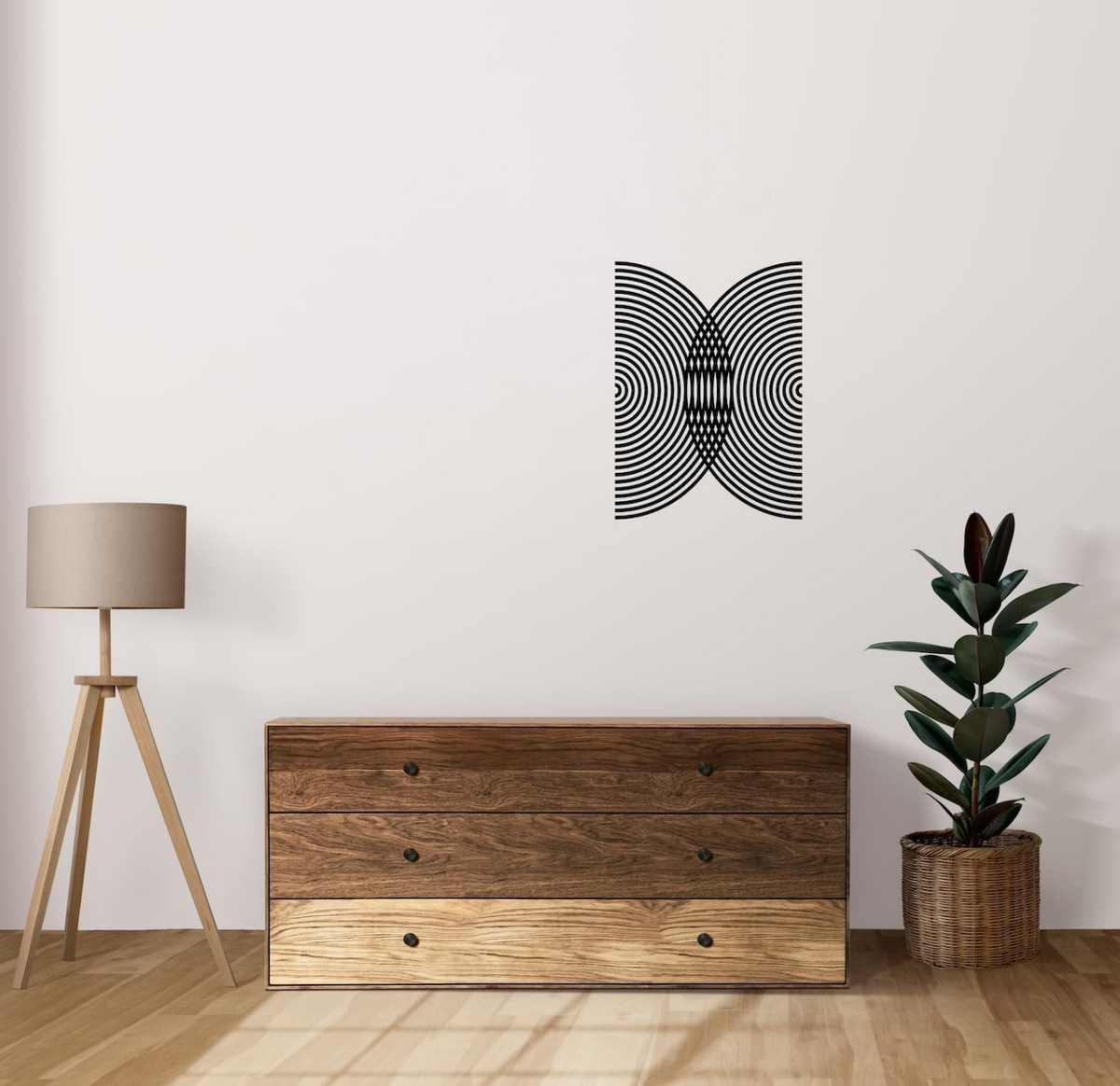 Abstract Minimalist Blending Arches Luxury Modern Decal Sticker Boho Wall Art for Home House Rental Apartment Decor