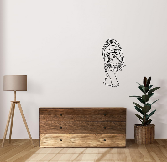 Bohemian Tiger Animal Luxury Modern Decal Sticker Boho Wall Art for Home House Rental Apartment Decor