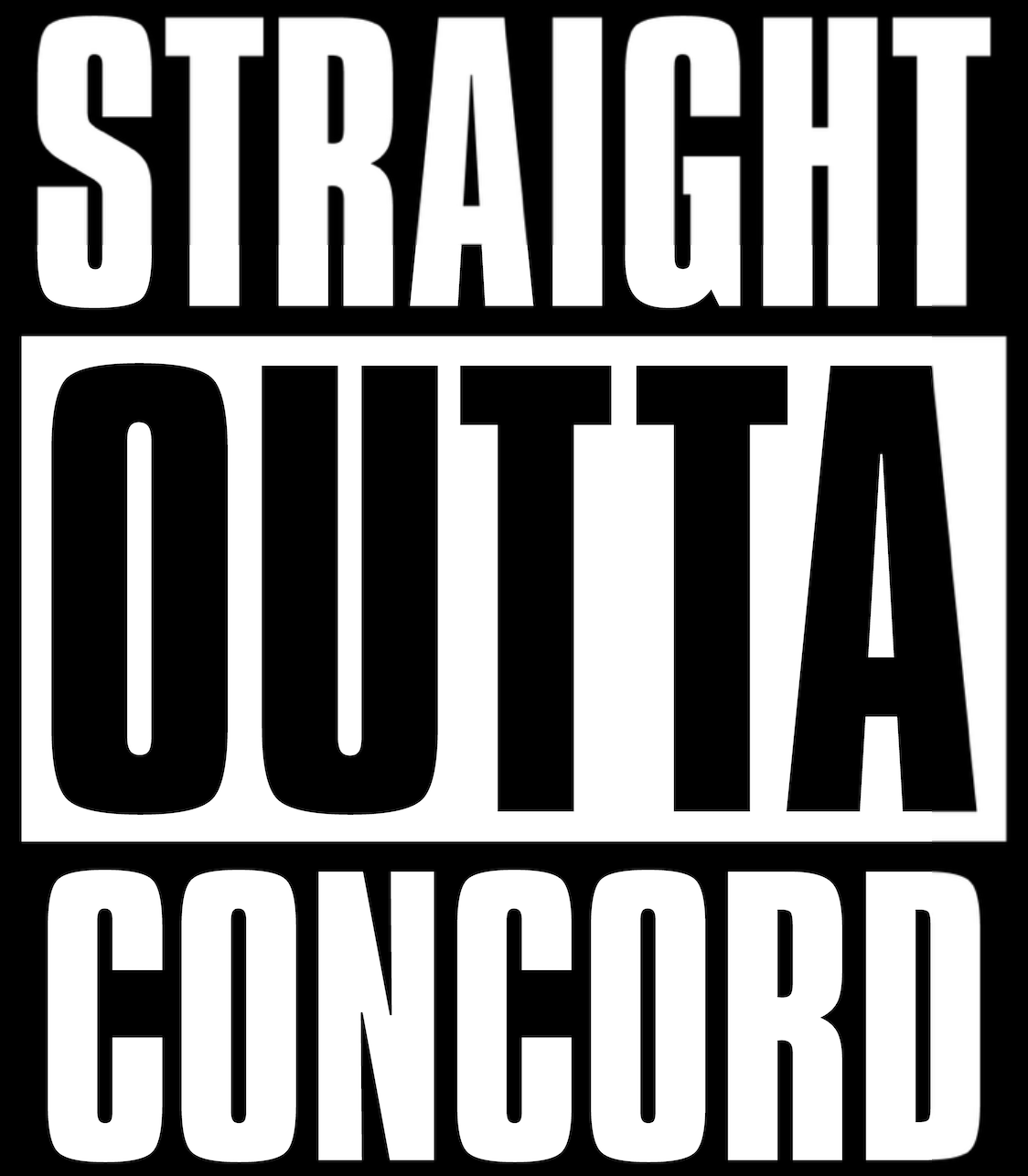 Straight Outta Concord NC North Carolina Decal