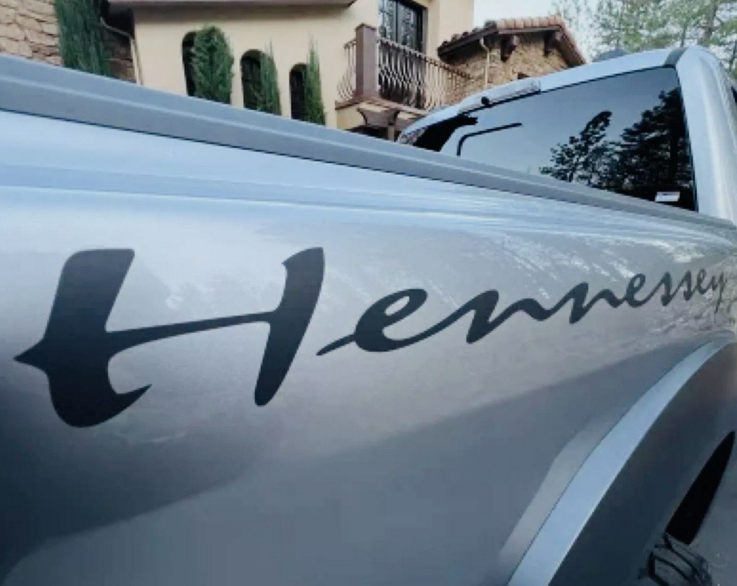 Hennessey Script Bedliner Tailgate Door Decals OEM 2PC Set New Oracle 40”