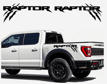 Load image into Gallery viewer, Ford F-150 / Raptor Truck Bed Vinyl Graphics – 2-Piece Side Stripe Decal Set