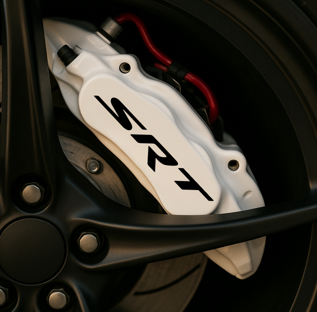 Dodge SRT Brake Caliper Decals – Universal Fit | Set of 8 (3" to 6")