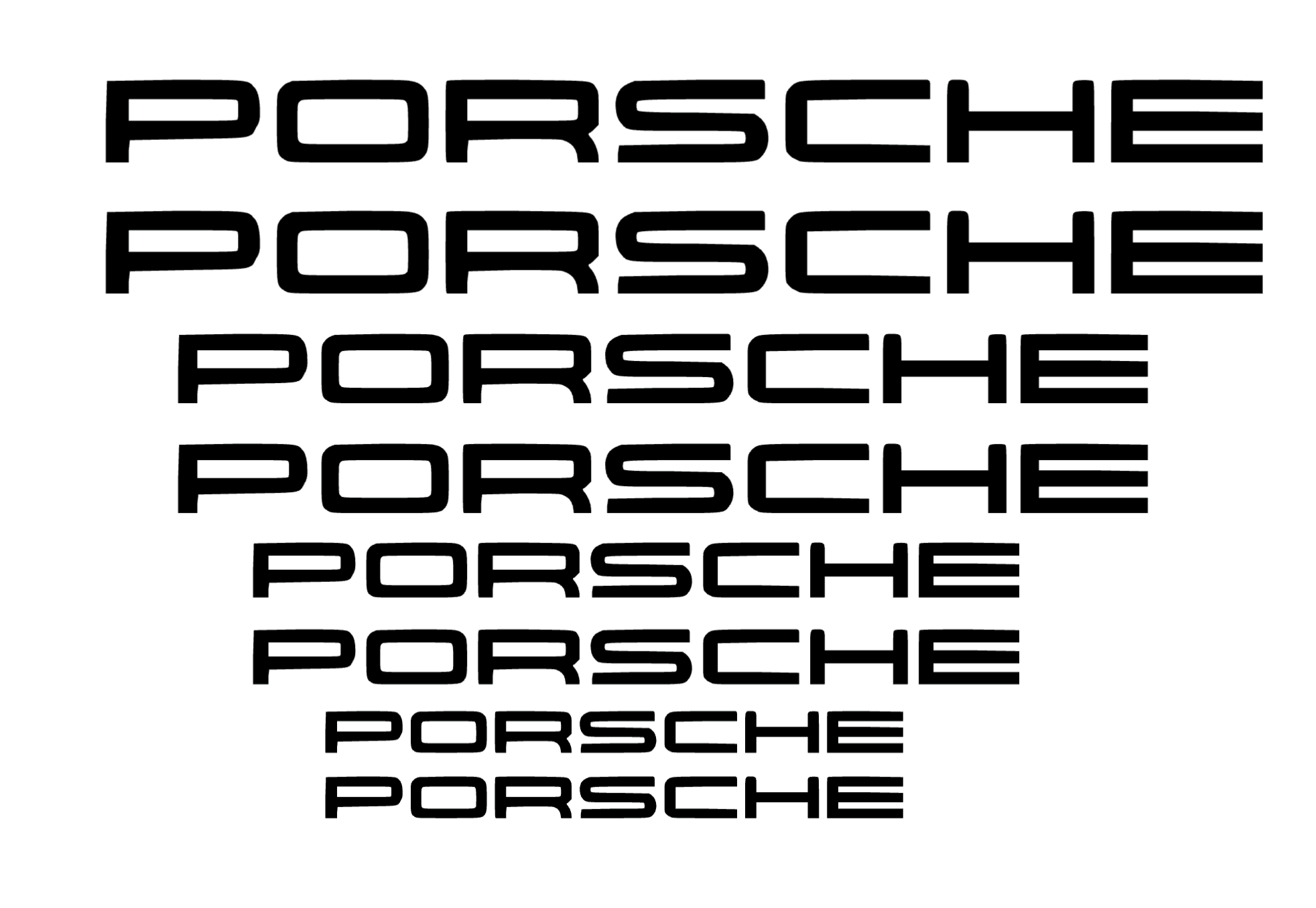 Porsche Logo Brake Caliper High Temp Vinyl Decal Universal Stickers Set
