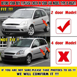 Front Door B-Pillar Trim Moulding for Ford Fiesta MK6 3-Door (2001–2008) | ABS Styling Cover