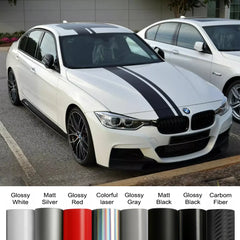 Long Racing Stripe Kit for BMW 3 Series M3 | Hood, Roof & Trunk DIY Vinyl Decal