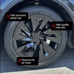 19" Crossflow Hub Cap Wheel Covers for Tesla Model Y Juniper | 4-Piece Performance Replacement Set