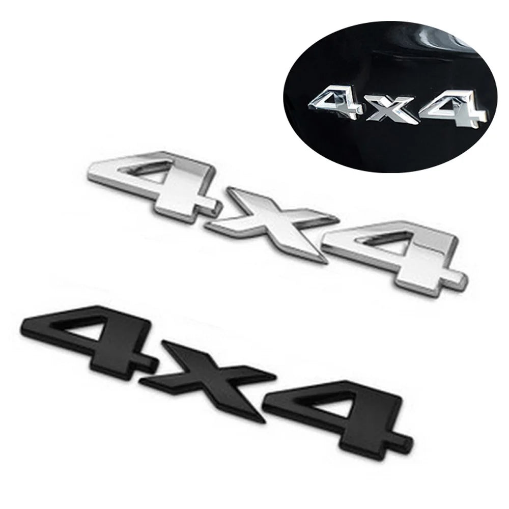 3D Chrome 4x4 Logo Decal Emblem Nameplate Badge for Jeep Liberty | Sticker