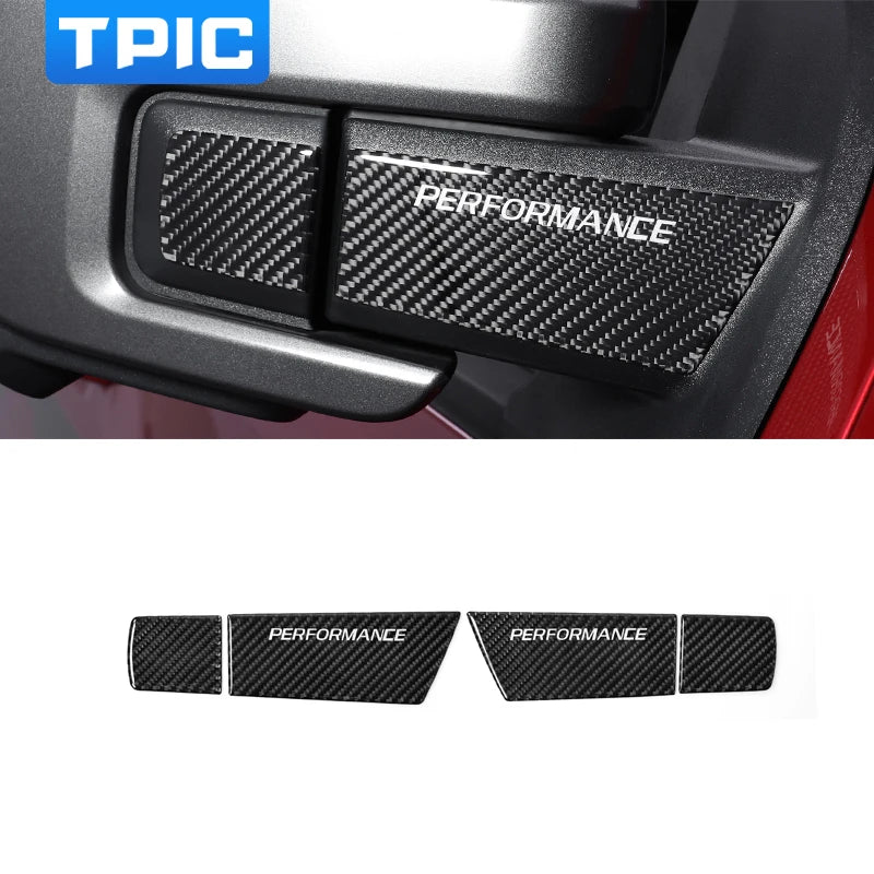 Real Carbon Fiber Rearview Mirror Trim for Ford F-150 SVT Raptor (2021–2025) | BetterHumz LHD/RHD
