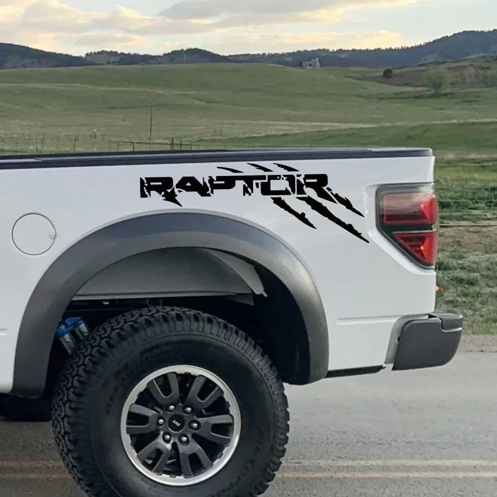 Claw Style Truck Bed Side Decal for Ford F-150 / Ranger Raptor | Pickup Vinyl Graphics 2-Pack