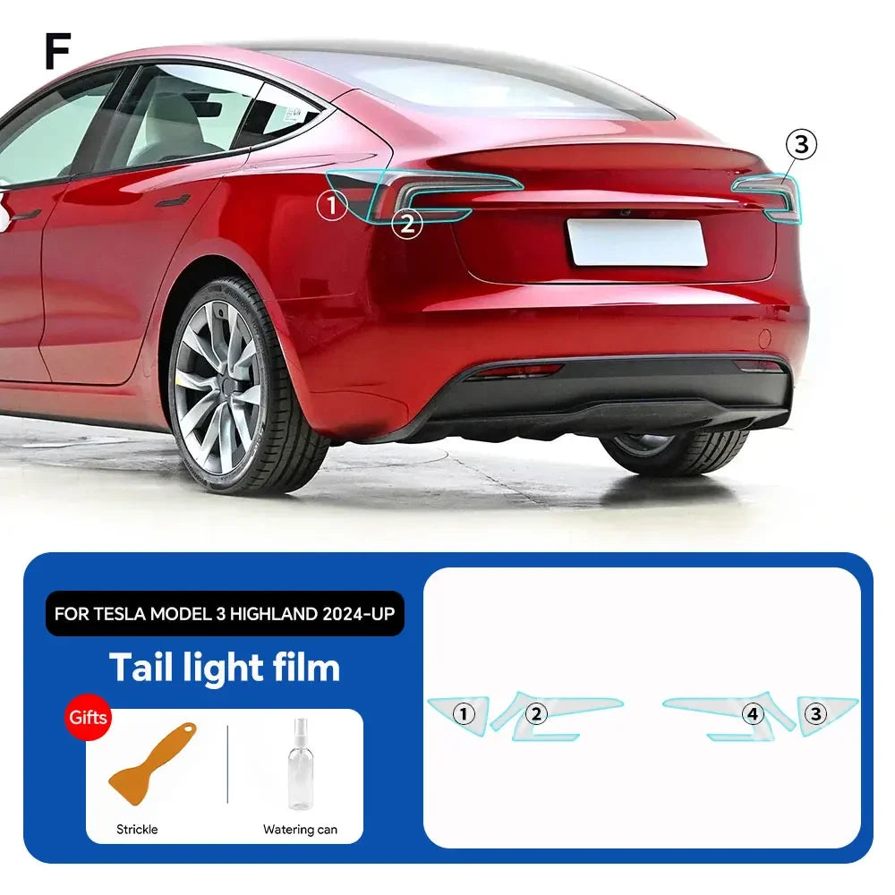Precut PPF for Tesla Model 3 Highland (2024–2025) | TPU Headlight, Mirror & Door Handle Protection