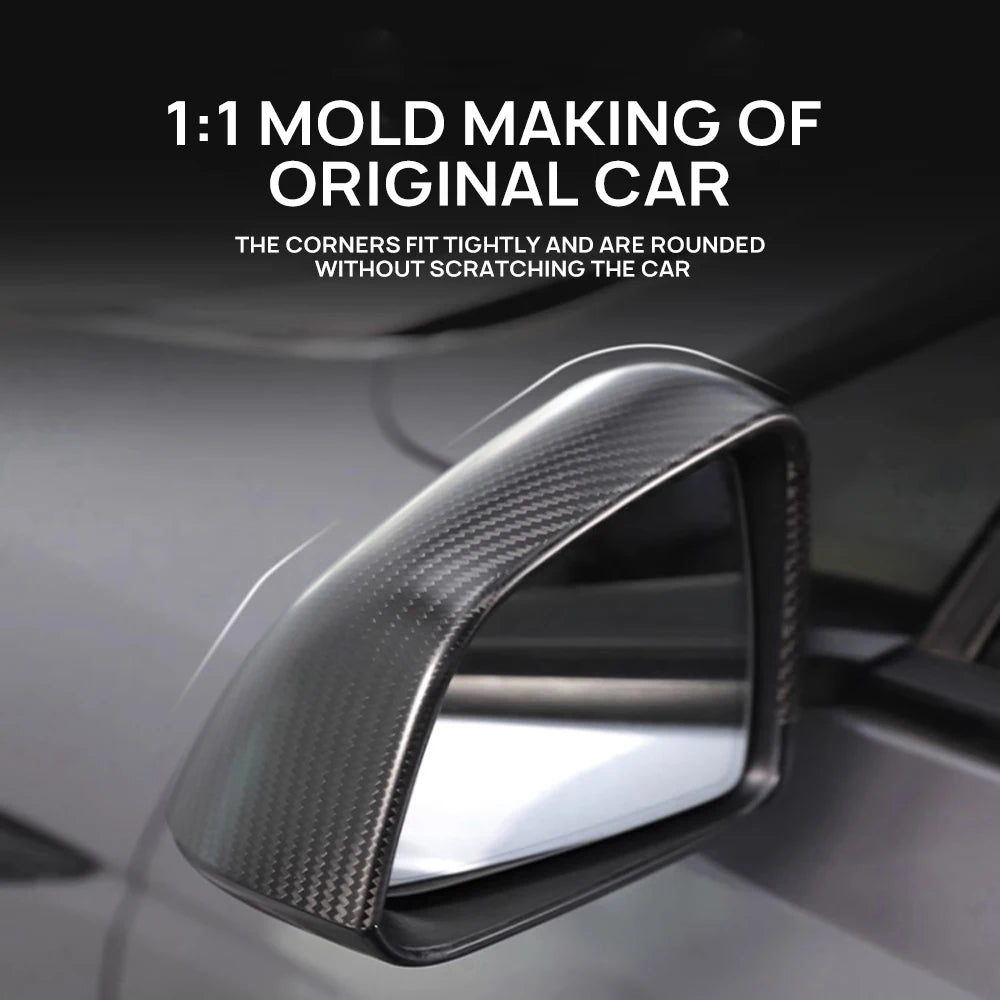 Car Rearview Mirror Case Cover For Tesla Model 3 Model3 2016-2023 2024 Highland Real Carbon Fiber Auto Exterior Mirrors Cap