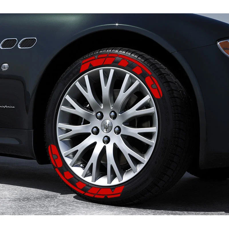 NITTO 3D Rubber Stereo Waterproof Tire Letter Sticker | Car & Moto
