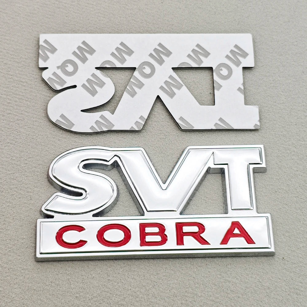 3D Metal SVT Cobra Badge Emblem | Grille & Trunk Sticker for Ford Mustang