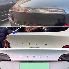 Chrome Tesla Logo Rear Tailgate Emblem Badge | Model 3 / S / X / Y Trunk Sticker Accessory