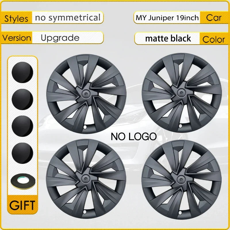 19" Crossflow Hub Cap Wheel Covers for Tesla Model Y Juniper | 4-Piece Performance Replacement Set