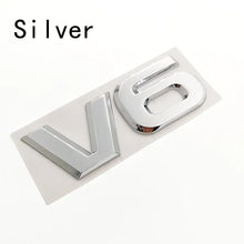 Cargar imagen en el visor de la galería, 3D V6 Logo Badge Emblem | Universal Auto Decal for Mercedes, BMW, Audi, Ford &amp; More