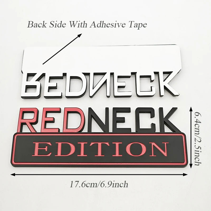 Universal Redneck Edition Emblem Badge | Ford F-150 / Silverado / RAM / Toyota / Jeep Trucks