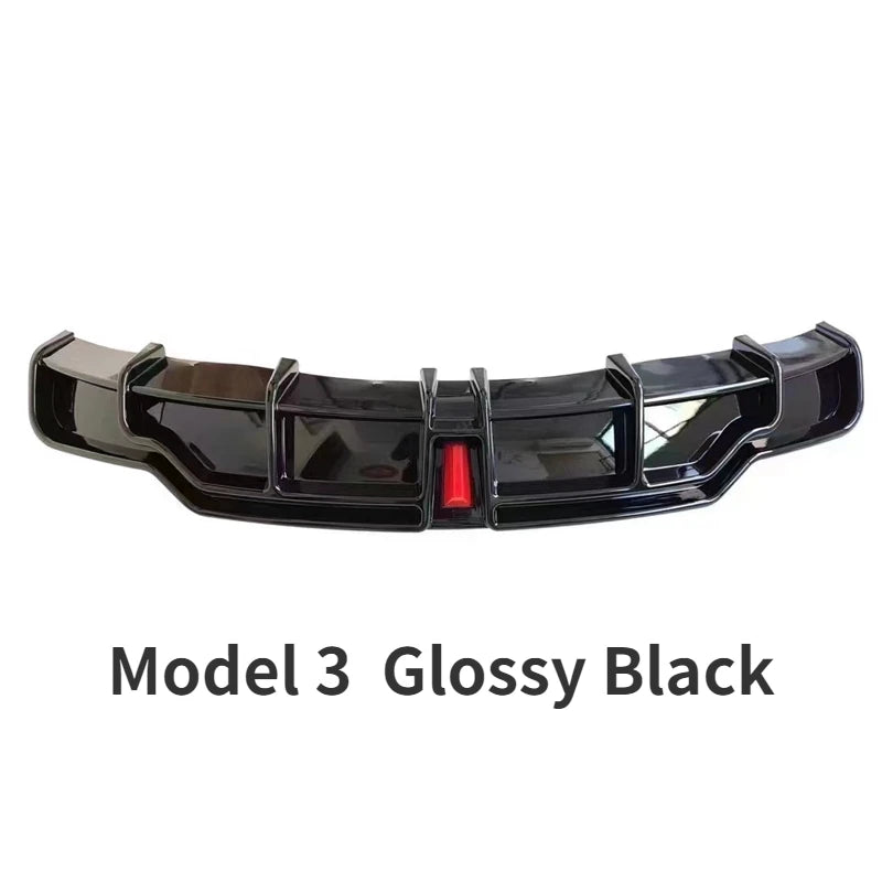 Glossy Black ABS Rear Bumper Diffuser Body Kit for Tesla Model 3 / Model Y (2016–2023)