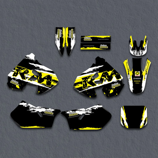 Custom Fairing Graphics Kit – Background Decals for Suzuki RM125 / RM250 (1999–2000)