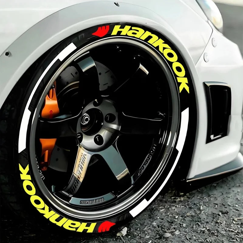 4x OLPAY 3D Waterproof Brand Tire Letter Sticker | Racing Wheel