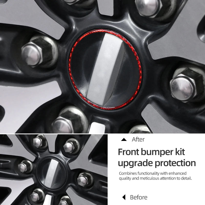 Carbon Fiber Wheel Rim Center Hub Cover for Ford F-150 SVT Raptor (2015–2020) | BetterHumz Red/Black