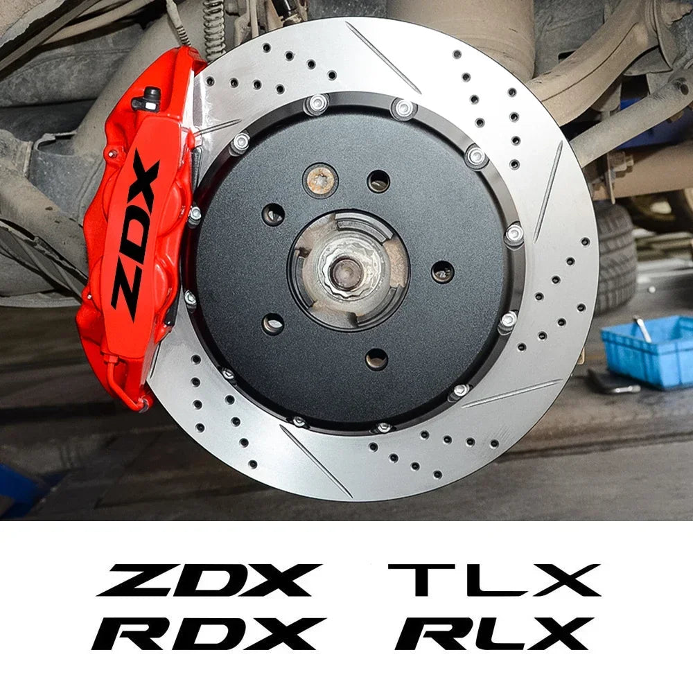 Brake Caliper Badge Decal for Acura MDX / ILX / RDX / TLX / RL / TSX / ZDX | 6-Piece Vinyl Film Set
