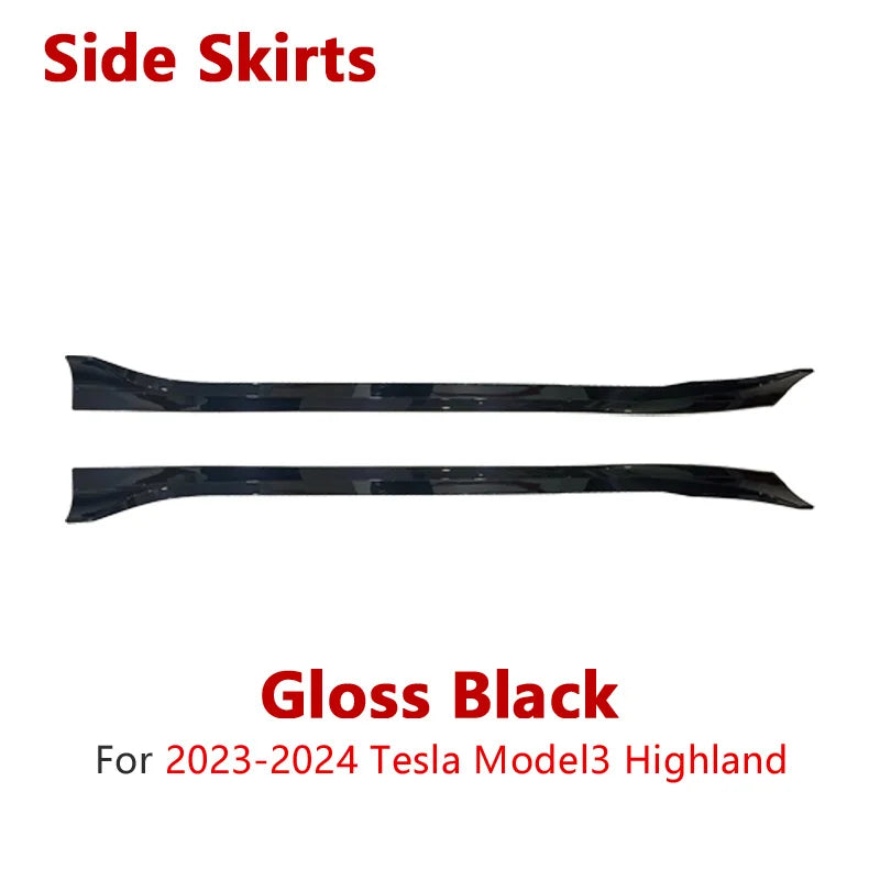 Full Body Kit — Bumper Lips, Diffuser & Spoiler for Tesla Models | Gloss Black & Carbon Tuning