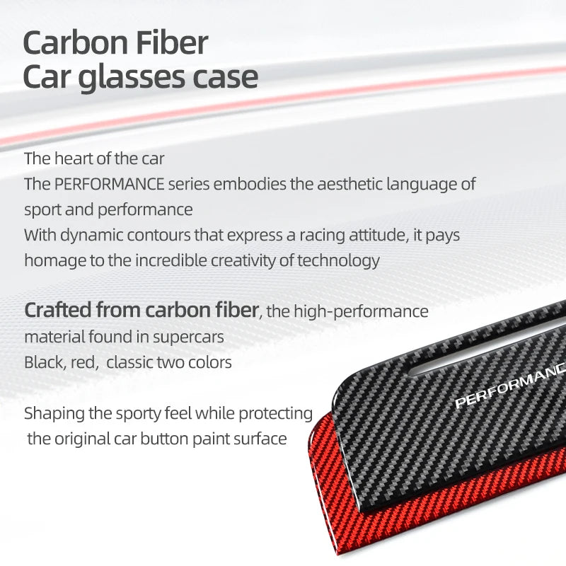 Real Carbon Fiber Glasses Case Trim for Ford F-150 Raptor (2021–2025)