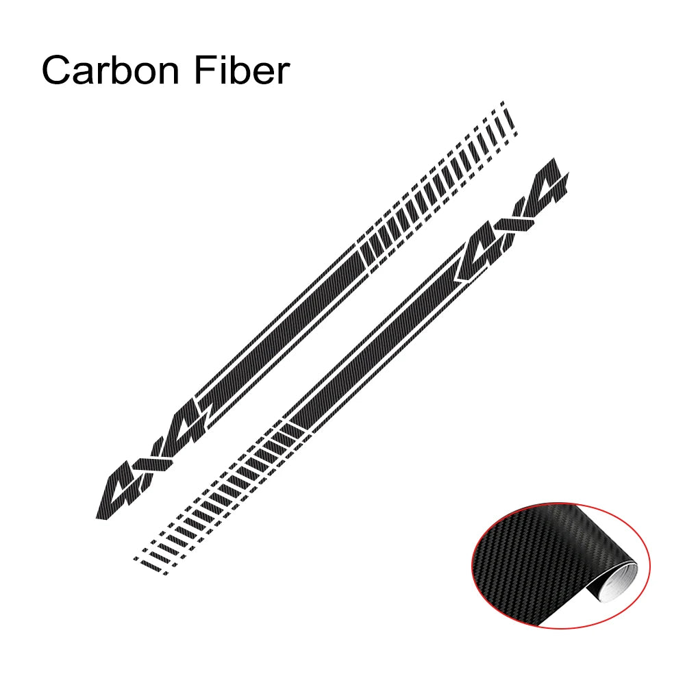 4x4 Off-Road Side Stripe Decal | 2-Piece Self-Adhesive Vinyl Sticker for Pickup Trucks & SUVs