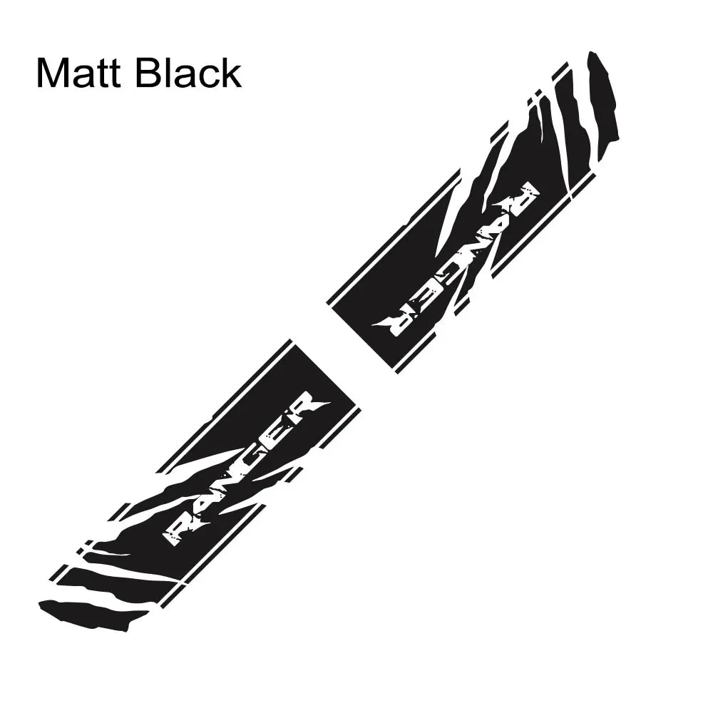 Rear Bed Side Stripe Decal for Ford Ranger Raptor | 2-Piece Vinyl Trunk Graphic