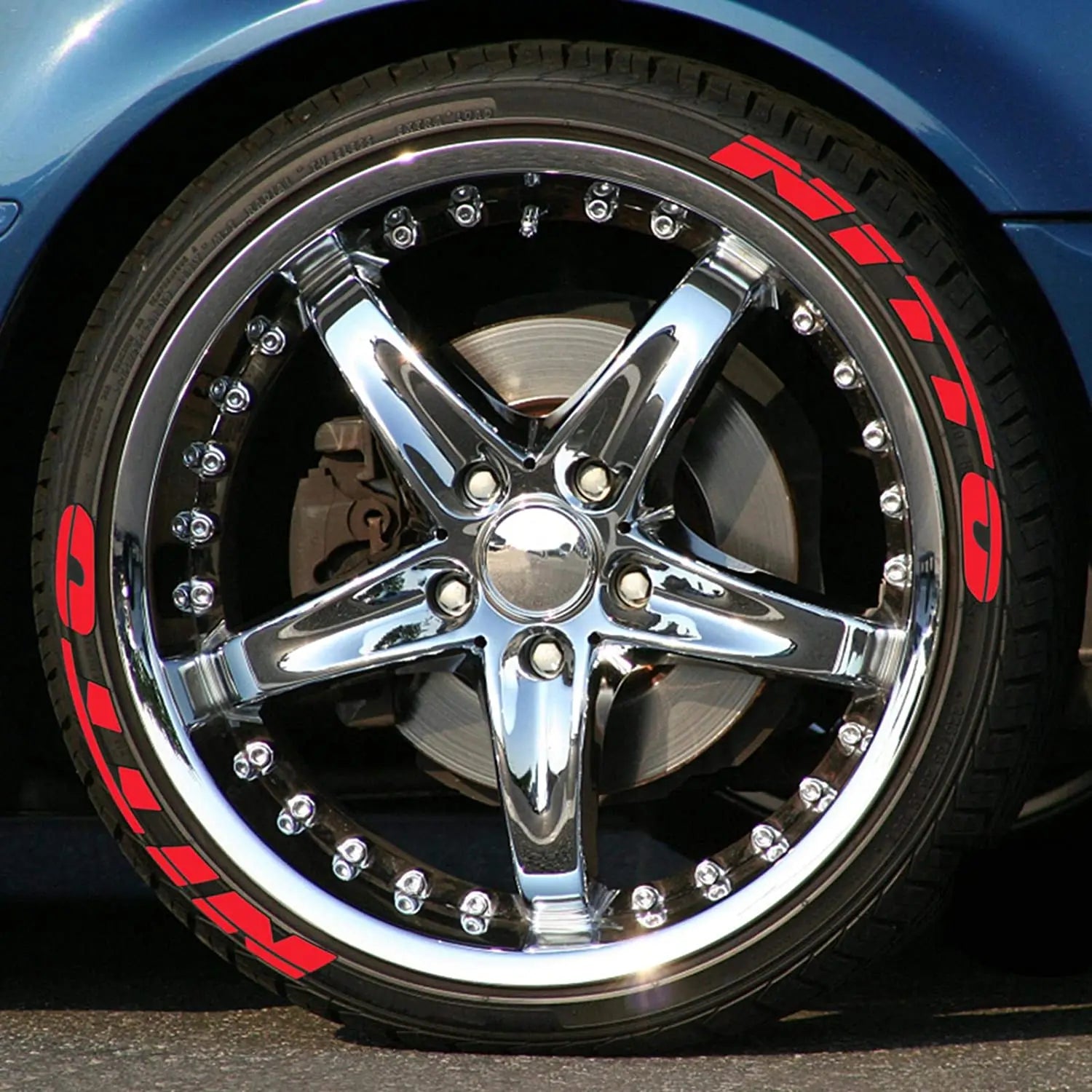 NITTO 3D Rubber Stereo Waterproof Tire Letter Sticker | Car & Moto