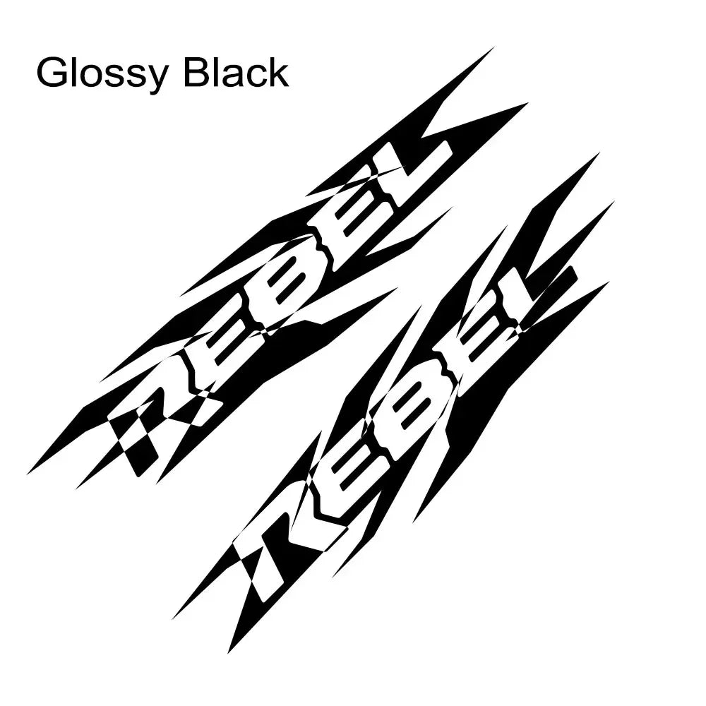 HEMI Door Side Graphic Decal for Dodge RAM 1500 / 2500 / 3500 Rebel | 2-Piece Vinyl Sticker