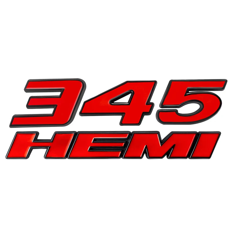 3D Metal HEMI 392 345 Emblem Badge Sticker for Dodge Charger / RAM 1500 / Journey / Caliber